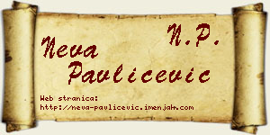 Neva Pavličević vizit kartica